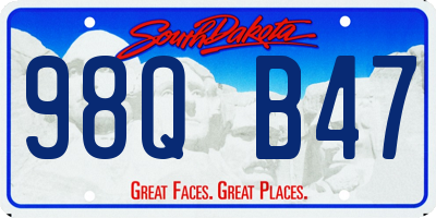 SD license plate 98QB47