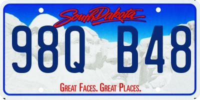 SD license plate 98QB48