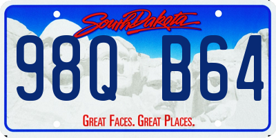 SD license plate 98QB64