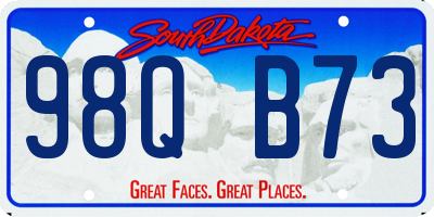 SD license plate 98QB73
