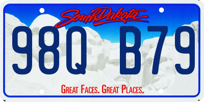 SD license plate 98QB79