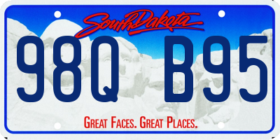 SD license plate 98QB95