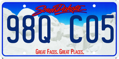 SD license plate 98QC05