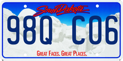 SD license plate 98QC06