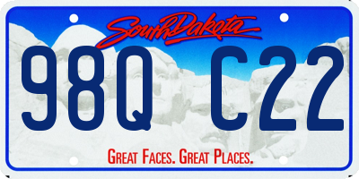 SD license plate 98QC22