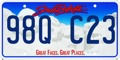 SD license plate 98QC23