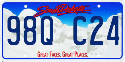 SD license plate 98QC24