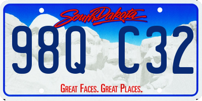 SD license plate 98QC32