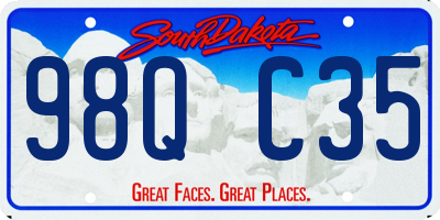 SD license plate 98QC35