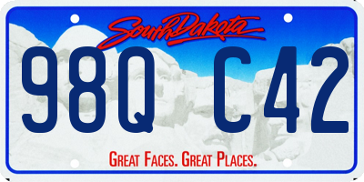 SD license plate 98QC42