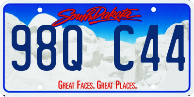 SD license plate 98QC44