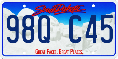 SD license plate 98QC45