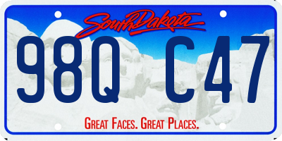 SD license plate 98QC47