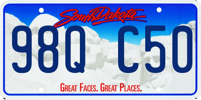 SD license plate 98QC50
