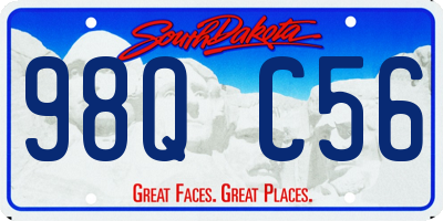 SD license plate 98QC56