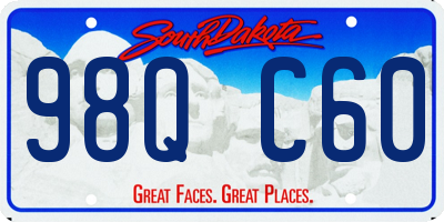 SD license plate 98QC60