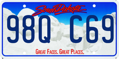 SD license plate 98QC69