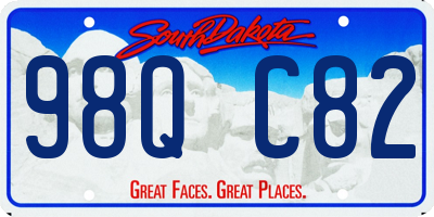 SD license plate 98QC82