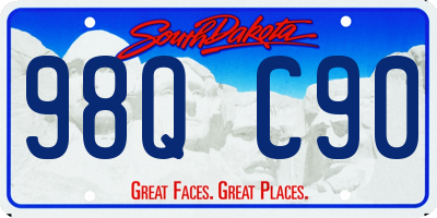 SD license plate 98QC90