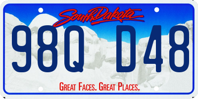 SD license plate 98QD48