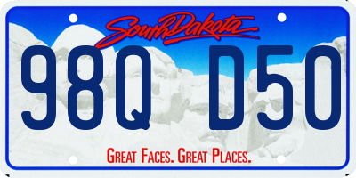 SD license plate 98QD50