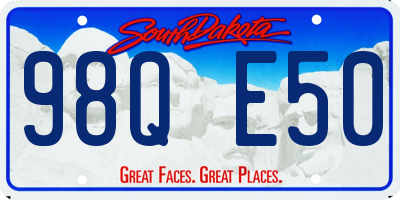SD license plate 98QE50