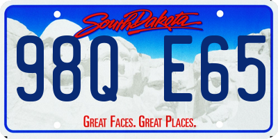 SD license plate 98QE65