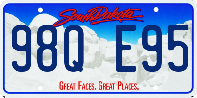 SD license plate 98QE95