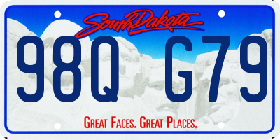 SD license plate 98QG79