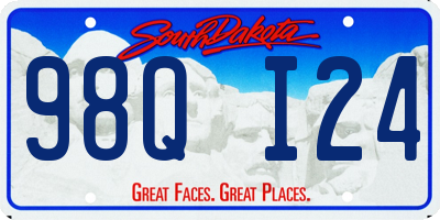 SD license plate 98QI24
