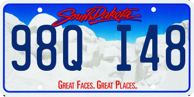 SD license plate 98QI48