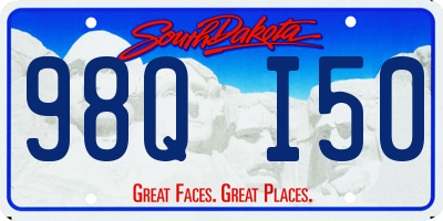 SD license plate 98QI50