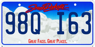 SD license plate 98QI63