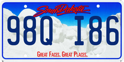 SD license plate 98QI86
