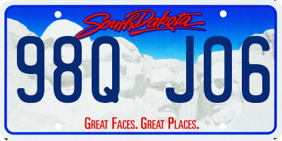 SD license plate 98QJ06