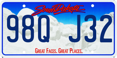 SD license plate 98QJ32