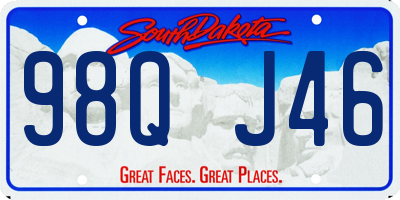SD license plate 98QJ46