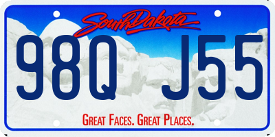 SD license plate 98QJ55