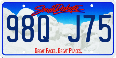 SD license plate 98QJ75