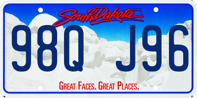 SD license plate 98QJ96