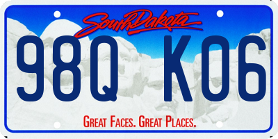 SD license plate 98QK06