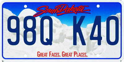 SD license plate 98QK40