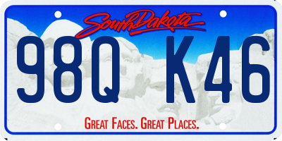SD license plate 98QK46