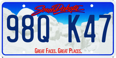 SD license plate 98QK47