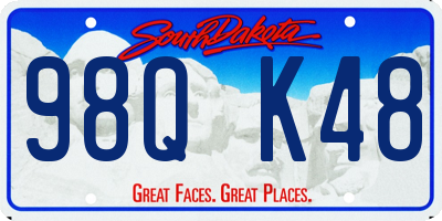 SD license plate 98QK48
