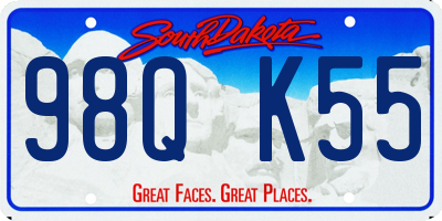 SD license plate 98QK55