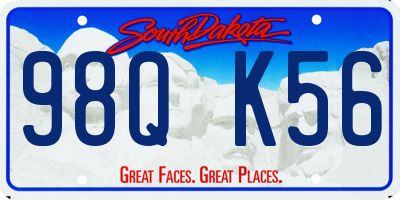 SD license plate 98QK56