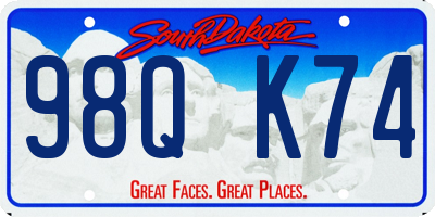 SD license plate 98QK74