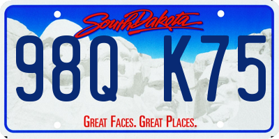 SD license plate 98QK75