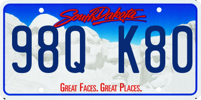 SD license plate 98QK80